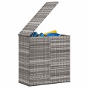 VidaXL Skrzynia na poduszki ogrodowe, rattan PE, 100x49x103,5cm, szara