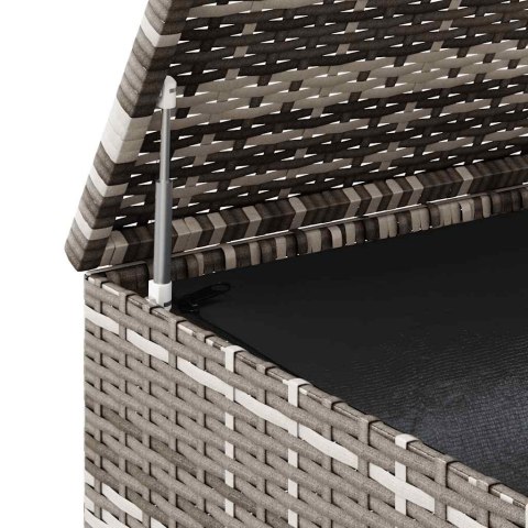 VidaXL Skrzynia na poduszki ogrodowe, rattan PE, 100x49x103,5cm, szara