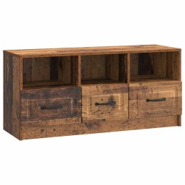 VidaXL Szafka pod telewizor z szufladą Stare drewno 102 x 34,5 x 47 cm