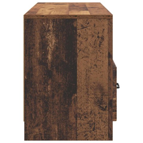 VidaXL Szafka pod telewizor z szufladą Stare drewno 102 x 34,5 x 47 cm
