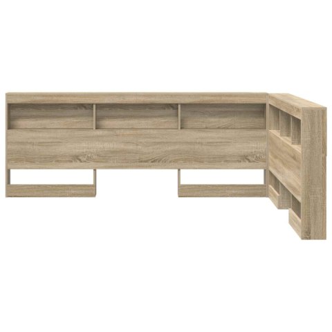 VidaXL Zagłówek do przechowywania z półką Dąb Sonoma 140 cm