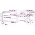 VidaXL Zagłówek do przechowywania z półką Dąb Sonoma 140 cm