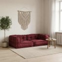 VidaXL 2-osobowa sofa modułowa Bordowy 140x70x36 Tkanina