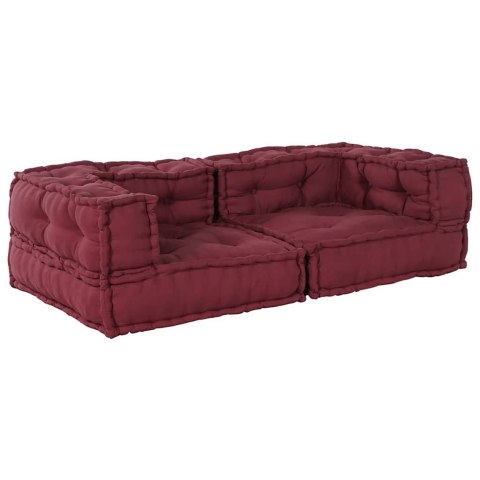 VidaXL 2-osobowa sofa modułowa Bordowy 140x70x36 Tkanina