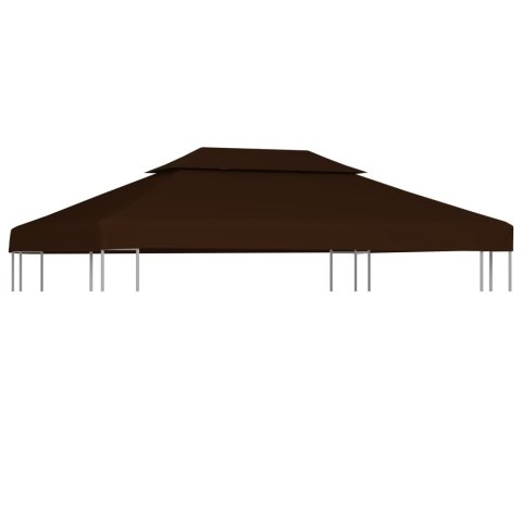2-POZIOMOWE ZADASZENIE DO ALTANY 310 G/M² 4X3 M BRĄZOWE