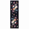 VidaXL Dywan kuchenny Czarny 150 x 45 cm Aksamit