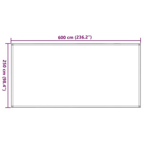 DYWAN NAMIOTOWY 250X600CM ANTRACYT I BIEL