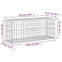 ŁAWKA OGRODOWA Z GABIONEM 103X31,5X42CM LITE DREWNO SOSNOWE