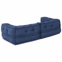 VidaXL Modularna jednostka sofy 3 pcs Indygo 140 x 70 x 36 cm tkanina
