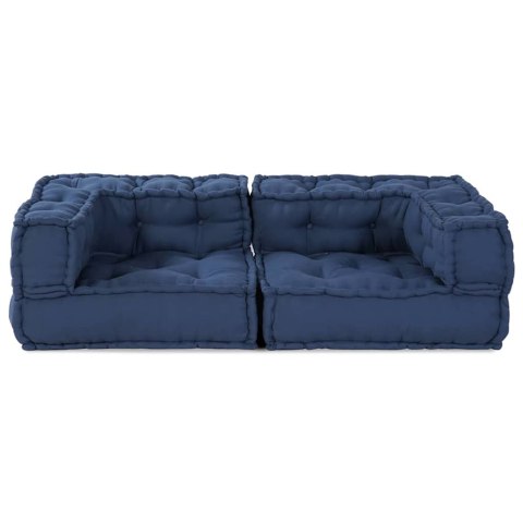 VidaXL Modularna jednostka sofy 3 pcs Indygo 140 x 70 x 36 cm tkanina