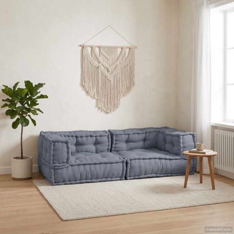 VidaXL Modularna jednostka sofy 3 pcs Szary 140 x 70 x 36 cm tkanina