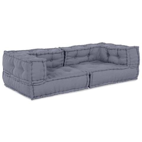 VidaXL Modularna jednostka sofy 3 pcs Szary 140 x 70 x 36 cm tkanina