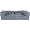 VidaXL Modularna jednostka sofy 3 pcs Szary 140 x 70 x 36 cm tkanina