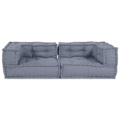 VidaXL Modularna jednostka sofy 3 pcs Szary 140 x 70 x 36 cm tkanina