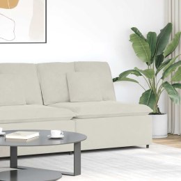 VidaXL Modułowy moduł centralny sofy z poduszkami kremowy 100 cm