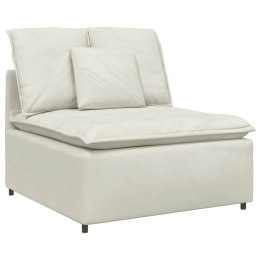 VidaXL Modułowy moduł centralny sofy z poduszkami kremowy 100 cm