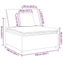 VidaXL Modułowy moduł centralny sofy z poduszkami kremowy 100 cm