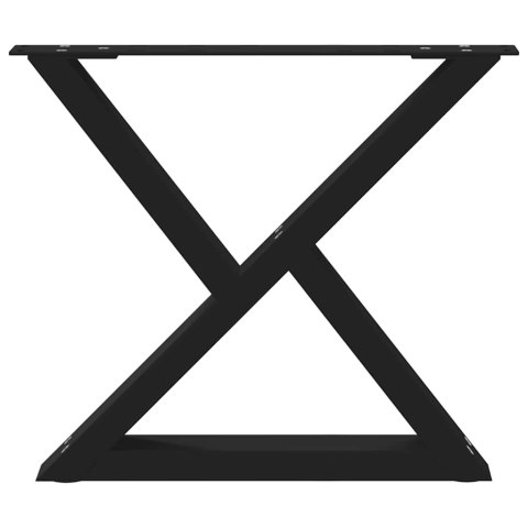 NOGI DO STOLIKA KAWOWEGO 2 SZT. CZARNE 50X(42-43,3)CM STAL