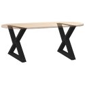 NOGI DO STOLIKA KAWOWEGO 2 SZT. CZARNE 50X(42-43,3)CM STAL
