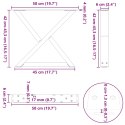 NOGI DO STOLIKA KAWOWEGO 2 SZT. CZARNE 50X(42-43,3)CM STAL