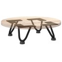 NOGI DO STOLIKA KAWOWEGO W KSZTAŁCIE SPINKI DO WŁOSÓW 4 SZT. CZARNE 10CM STAL LITE