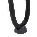 NOGI DO STOLIKA KAWOWEGO W KSZTAŁCIE SPINKI DO WŁOSÓW 4 SZT. CZARNE 10CM STAL LITE