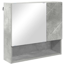 VidaXL Szafka z lustrem z drzwiami Betonowy szary 59 x 17 x 55 cm