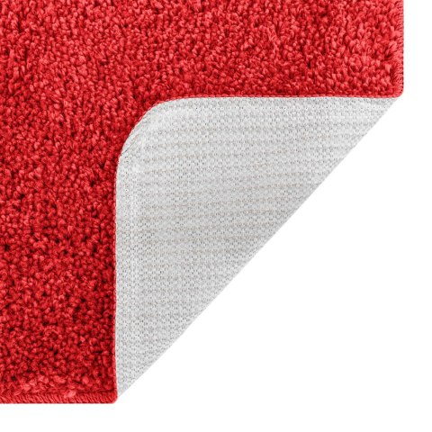 VidaXL Zestaw mat łazienkowych antypoślizgowych 3 pcs Czerwony PP