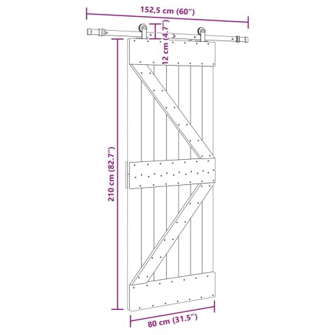 DRZWI PRZESUWNE NARVIK 80X210CM (152,5CM)
