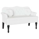 VidaXL Fotel Chesterfield Biały 120,5 x 65 x 75 cm Skóra ekologiczna