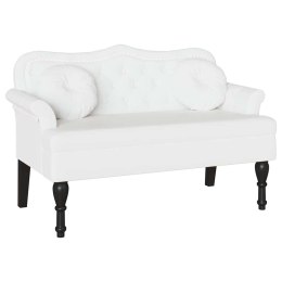 VidaXL Fotel Chesterfield Biały 120,5 x 65 x 75 cm Skóra ekologiczna