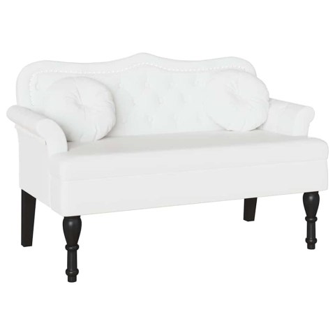 VidaXL Fotel Chesterfield Biały 120,5 x 65 x 75 cm Skóra ekologiczna
