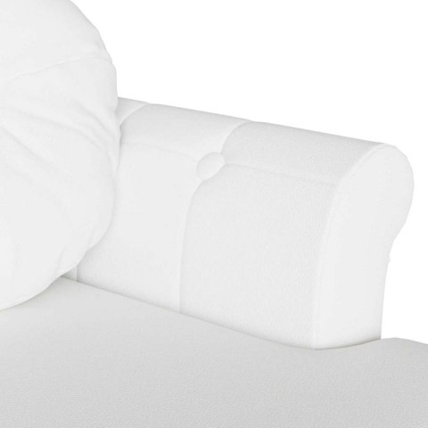 VidaXL Fotel Chesterfield Biały 120,5 x 65 x 75 cm Skóra ekologiczna