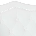 VidaXL Fotel Chesterfield Biały 120,5 x 65 x 75 cm Skóra ekologiczna