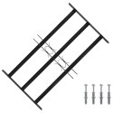 VidaXL Kratka Okienna 75.5 x 45 cm Stal malowana proszkowo Czarny