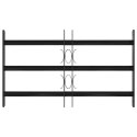 VidaXL Kratka Okienna 75.5 x 45 cm Stal malowana proszkowo Czarny
