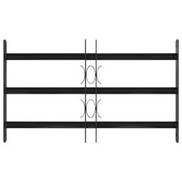 VidaXL Kratka Okienna 75.5 x 45 cm Stal malowana proszkowo Czarny