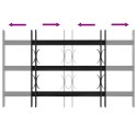 VidaXL Kratka Okienna 75.5 x 45 cm Stal malowana proszkowo Czarny