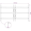 VidaXL Kratka Okienna 75.5 x 45 cm Stal malowana proszkowo Czarny