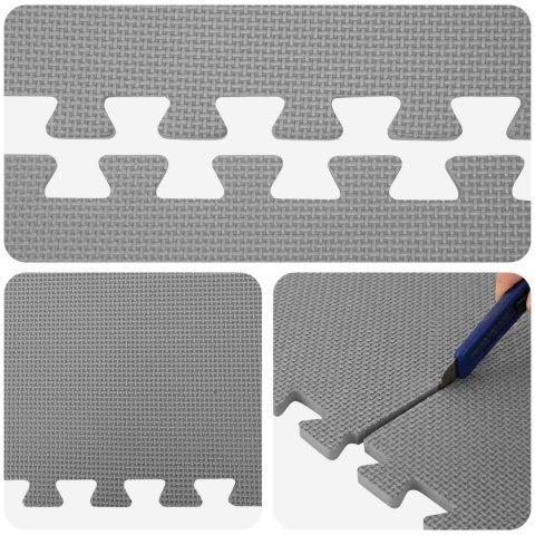 MATA POD BASEN EVA PUZZLE 24 SZT 60X60X1 CM 8,64 M² ANTYPOŚLIZGOWA