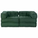 VidaXL Modularna jednostka sofy 2 pcs zielony 140 x 70 x 56 cm tkanina