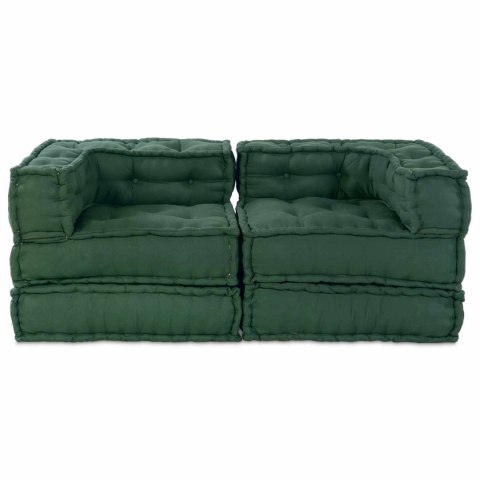VidaXL Modularna jednostka sofy 2 pcs zielony 140 x 70 x 56 cm tkanina