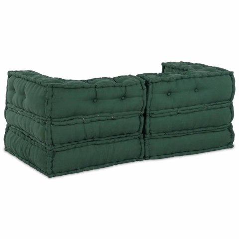 VidaXL Modularna jednostka sofy 2 pcs zielony 140 x 70 x 56 cm tkanina