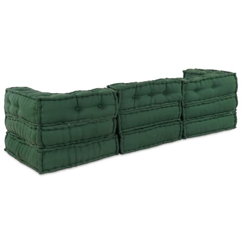 VidaXL Modularna jednostka sofy 3 pcs zielony tkanina