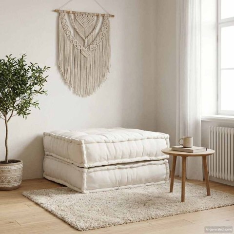 VidaXL Modułowa sofa kremowa 70x70x36 Tkanina