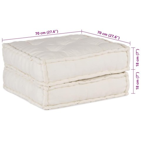 VidaXL Modułowa sofa kremowa 70x70x36 Tkanina