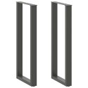 VidaXL Nogi do stołu barowego w kształcie litery U 2 szt. Antracyt 50x(110-111) cm Stal
