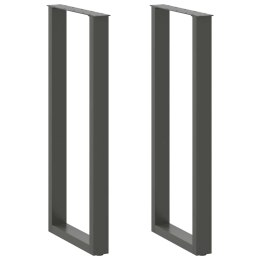 VidaXL Nogi do stołu barowego w kształcie litery U 2 szt. Antracyt 50x(110-111) cm Stal