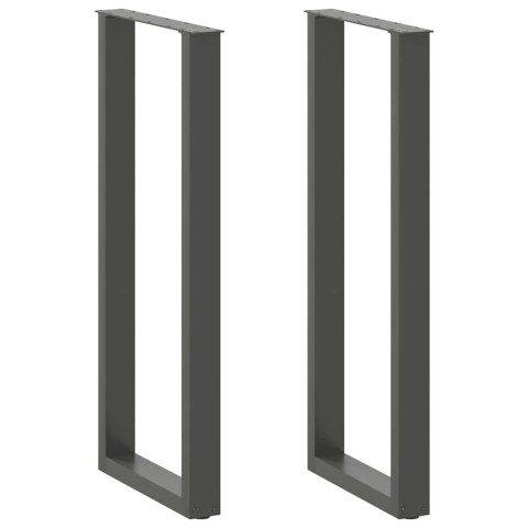 VidaXL Nogi do stołu barowego w kształcie litery U 2 szt. Antracyt 50x(110-111) cm Stal