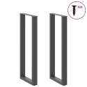 VidaXL Nogi do stołu barowego w kształcie litery U 2 szt. Antracyt 50x(110-111) cm Stal